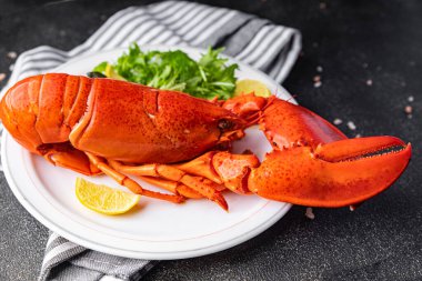 lobster seafood ready to eat expensive product healthy meal food snack on the table copy space food background rustic top view