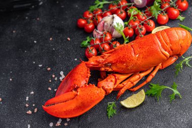 lobster seafood ready to eat expensive product healthy meal food snack on the table copy space food background rustic top view