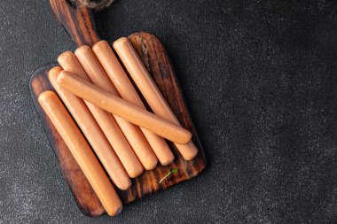 sausage poultry meat chicken or turkey fresh cooking meal food snack on the table copy space food background rustic top view 