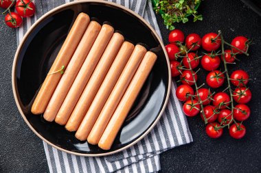 sausage poultry meat chicken or turkey fresh cooking meal food snack on the table copy space food background rustic top view 