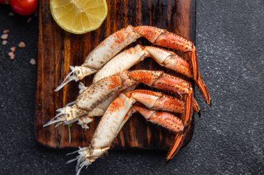 fresh crab claws crustacean seafood meal food on the table copy space food background rustic top view
