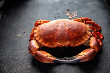 crab shellfish boiled seafood ready to eat fresh meal food snack on the table copy space food background rustic top view