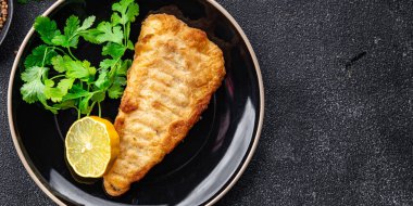 cod fried fish in batter delicious seafood healthy meal food snack on the table copy space food background rustic top view  pescatarian diet