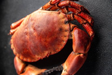 red crab seafood shellfish  fresh meal food snack on the table copy space food background 