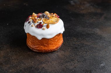 holiday Easter cake sweet baking easter food dessert treat orthodox christian treat meal snack on the table copy space food background top view