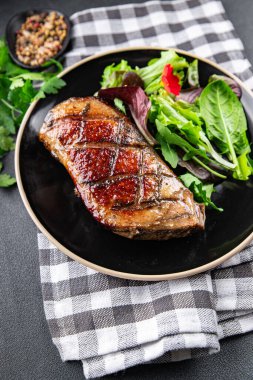 duck breast roasted second course fresh poultry meat meal food snack on the table copy space food background rustic top view