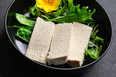 tofu soy cheese vegetable product meal food snack on the table copy space food background rustic top view veggie vegan or vegetarian food