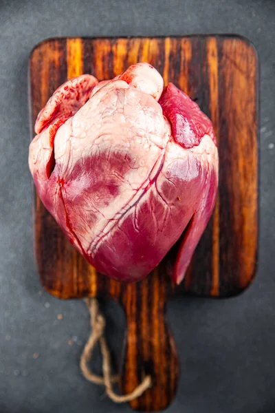 stock image raw heart offal pork or beef meal food snack on the table copy space food background rustic top view