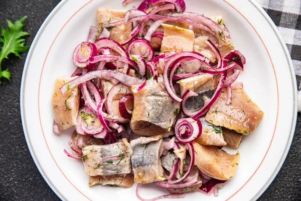 Stock image herring fillet fish seafood meal food snack on the table copy space food background rustic top view