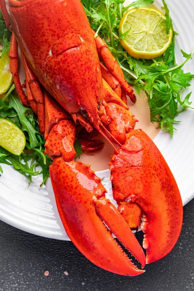 Lobster Seafood Meal Food Snack Table Copy Space Food Background — Stock Photo, Image