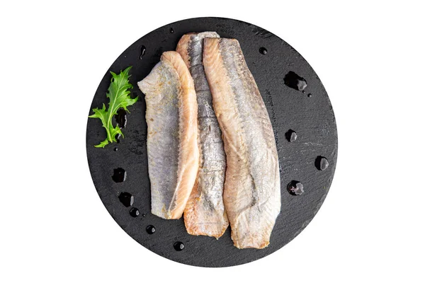 Ρέγγα Φιλέτο Ψάρι Θαλασσινά Γεύμα Σνακ Στο Τραπέζι Αντίγραφο Χώρο — Φωτογραφία Αρχείου