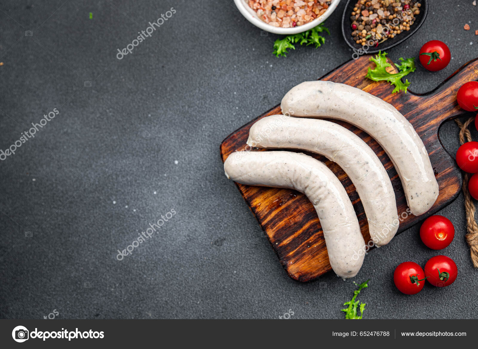 White Sausage Weisswurst Veal Pork Lard Spices Natural Casing Meal