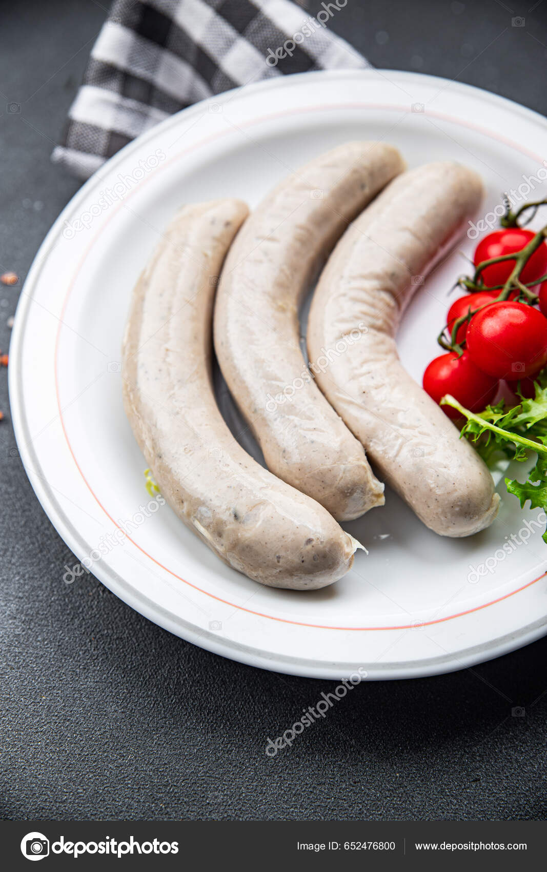 White Sausage Weisswurst Veal Pork Lard Spices Natural Casing Meal