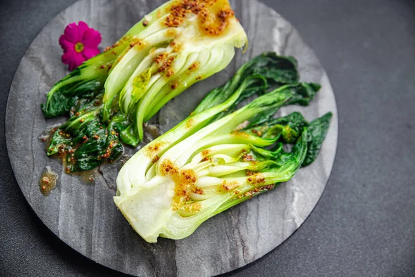 Stock image Bok choy or pak choy, Chinese stalked cabbage vegetable dish healthy meal food snack on the table copy space food background rustic top view keto or paleo diet veggie vegan or vegetarian food