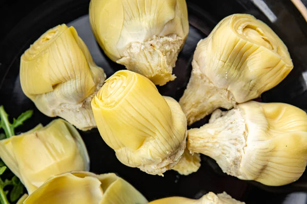 Artichoke Makanan Kalengan Makanan Sehat Makanan Ringan Atas Meja Menyalin — Stok Foto