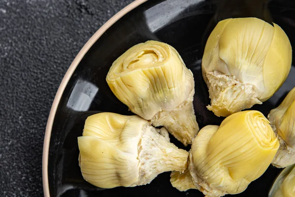 Artichoke Makanan Kalengan Makanan Sehat Makanan Ringan Atas Meja Menyalin — Stok Foto