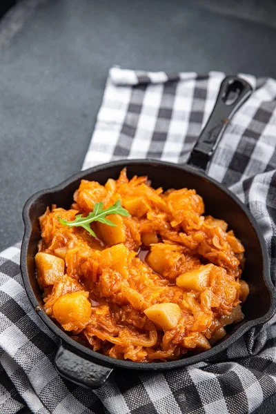 stock image cabbage stewed vegetable meal food snack on the table copy space food background rustic top view