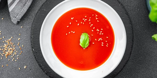 가스파초 토마토 테이블 — 스톡 사진