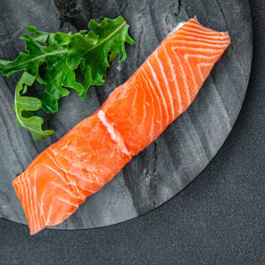 somon balığı, çiğ balık, deniz ürünleri, abur cubur, fotokopi, arka plan, köy manzarası.