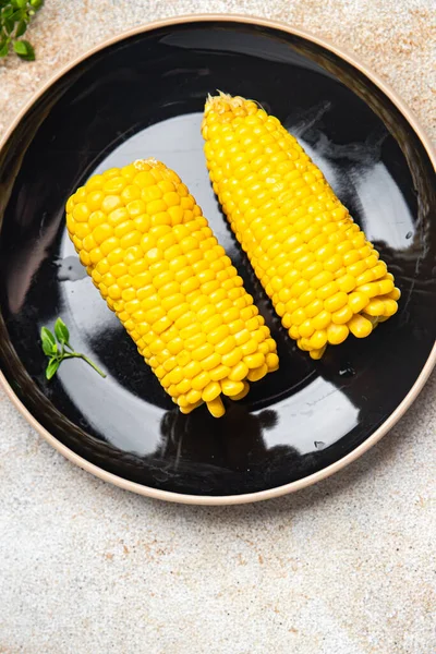 Початок Кукурузы Вареная Кукуруза Готова Съесть Приготовленные Овощи Здоровой Еды — стоковое фото