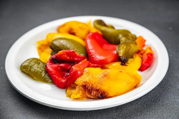 Paprika Paprika Panggang Sayuran Lada Makanan Makanan Yang Sehat Makanan — Stok Foto