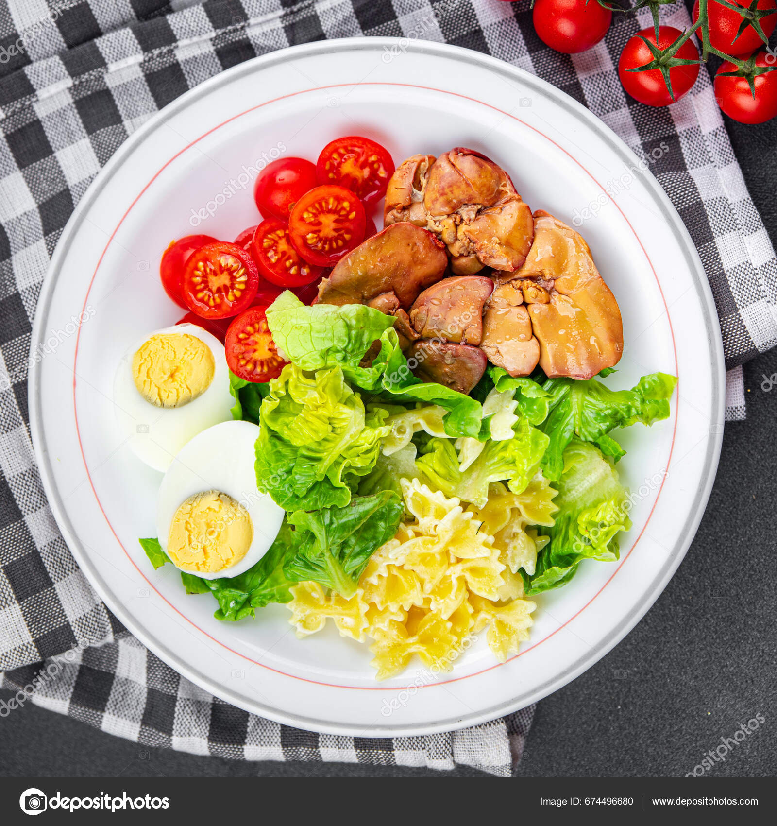 Salada com Fígado de Frango 