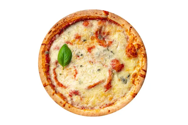 Pizza Čtyři Sýry Plátek Sýr Rychlé Občerstvení Připravené Jídlu Jídlo — Stock fotografie