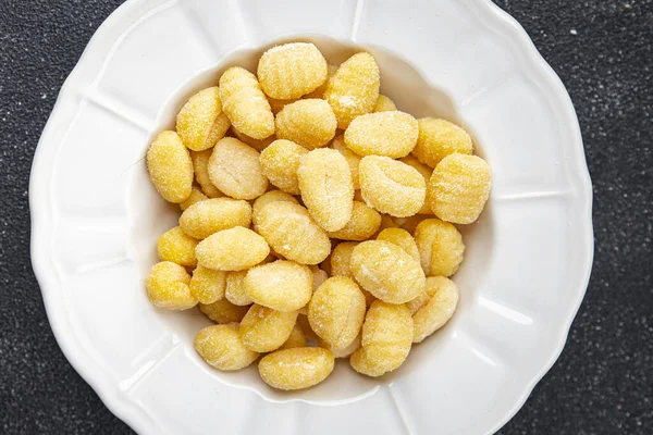 Gnocchi Raw Food Potato Snack Måltid Mat Bordet Kopia Utrymme — Stockfoto