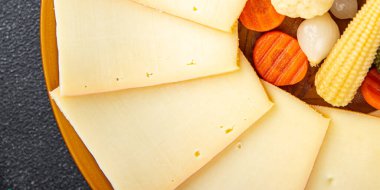 Rulo peynirli sebze, yemek pişirme, abur cubur, fotokopi, arka plan, kırsal alan manzarası.