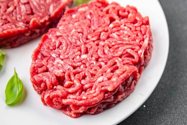 Pirzola, çiğ et, meze, biftek, hamburger, yemek, atıştırmalık şeyler, fotokopi, arka plan, kırsal alan manzarası.