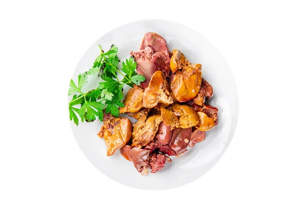 chicken liver confit chicken meat offal cooking appetizer eating meal food snack on the table copy space food background rustic top view