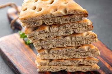 Sandviç, hamburger, jambon, biftek, et, aperatif, meze, meze fotokopi, uzay yemeği arka plan, kırsal manzara.