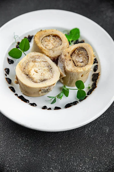 beef bones bone marrow food second course delicious fresh delicious healthy eating cooking appetizer meal food snack on the table copy space food background rustic top view
