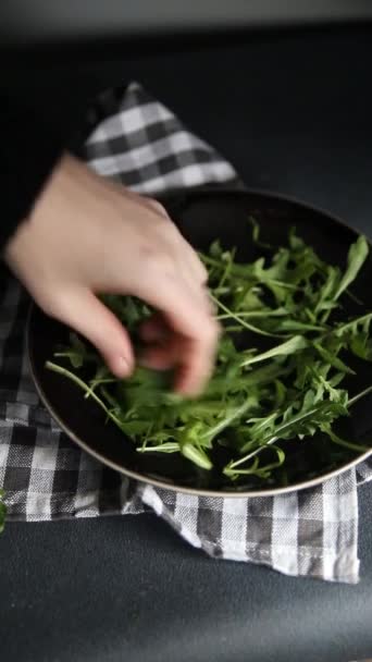 Chicória Folhas Salada Chicória Fruta Saboroso Fresco Saudável Comer Cozinhar — Vídeo de Stock