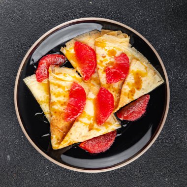 Krep, gözleme, greyfurt, turunçgil, taze yemek, abur cubur, fotokopi.