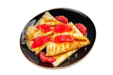 Krep greyfurt narenciye krepleri lezzetli taze yemek aperatifler masada yemek atıştırmalıkları fotokopi alanı arka plan kırsal manzarası