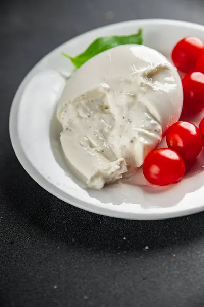 Burrata Cheese Buffalo Burrata Appetizer Meal Food Snack Table Copy Royalty Free Stock Images
