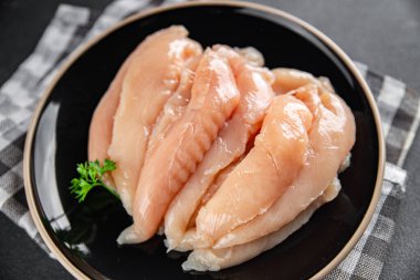 tavuk eti çiğ aiguillet taze pişmiş yemek aperatifleri masanın üzerinde fotokopi alanı yemek arka planı