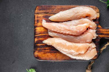 tavuk eti çiğ aiguillet taze pişmiş yemek aperatifleri masanın üzerinde fotokopi alanı yemek arka planı