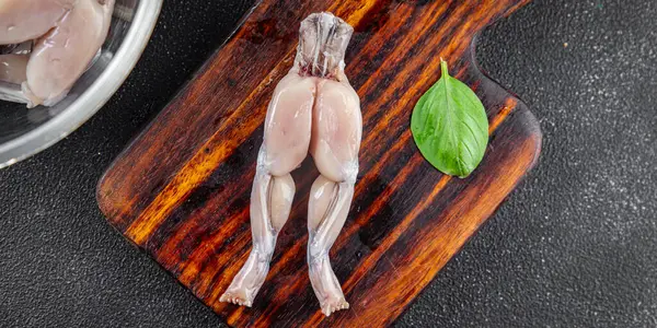 Béka Láb Élelmiszer Hús Francia Konyha Főzés Előétel Étel Étel Stock Kép