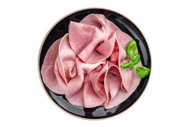 jambon, domuz eti, taze yemek, fotokopi, uzay yiyecekleri arka plan, köy manzarası.