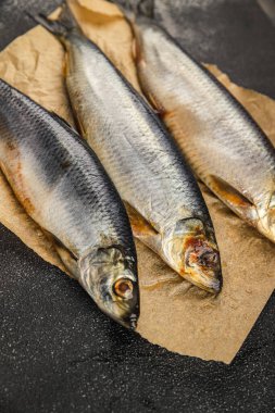 Ringa balığının taze deniz ürünleri pesketarizmi lezzetli yemekler lezzetli gurme yemek arkaplan masanın üzerinde rustik yemekler üst uzay fotokopi alanı üst görünüm keto ve paleo diyet vejetaryen