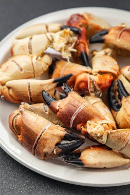 Yengeç pençesi, yemek, deniz ürünleri, lezzetli yemekler, gurme yemek, masa üstü yemekleri, fotokopi alanı, vejetaryen diyeti.