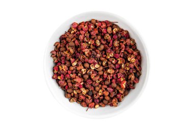 biber Sichuan baharat biberi bezelye taze yemek gurme yemek arkaplan masa rustik gıda üst görünüm fotokopi uzay