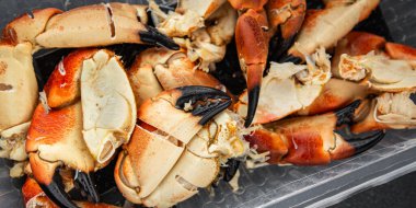 Yengeç pençesi yemek, deniz ürünleri, lezzetli yemekler, gurme yemek, masa üstü yemekleri, fotokopi alanı, pezetarya diyeti.