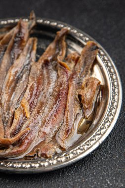 balık ançüezli fileto fileto deniz ürünleri aperatifler taze leziz yemekler sofranın üzerinde lezzetli gurme yemek üst görünüm fotokopi alanı diyeti