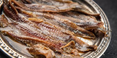 balık ançüezli fileto fileto deniz ürünleri aperatifler taze leziz yemekler sofranın üzerinde lezzetli gurme yemek üst görünüm fotokopi alanı diyeti