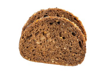 Tahıl ekmeği, tahıl ekmeği, ekmek dilimi taze yemek, gurme yemek arkaplanı, kırsal yiyecekler, fotokopi alanı.