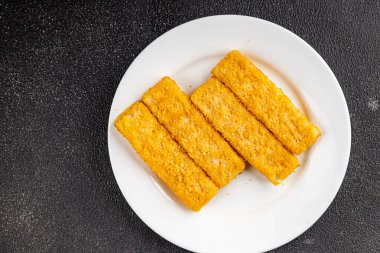 Balıklar deniz ürünleri menüsü taze lezzetli gurme yemek arkaplan masa rustik gıda üst görünüm fotokopi alanı keto ve paleo pesetarya diyeti