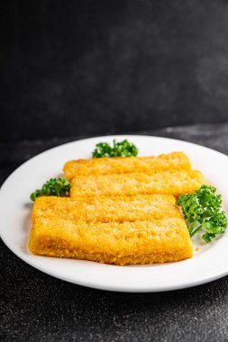 Balıklar deniz ürünleri menüsü taze lezzetli gurme yemek arkaplan masa rustik gıda üst görünüm fotokopi alanı keto ve paleo pesetarya diyeti